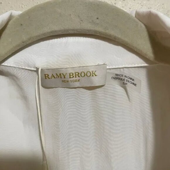 NWT Ramy Brook Peyton Button Down Mini Dress Ivory, Sm - Picture 6 of 16
